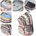 thumbnail image 4 of Princess and Castle Pink Pattern Backpack for School, Cute School Bag with Adjustable Shoulder Straps and Padded Back, 16.9"x12.6"x5.9", 4 of 5