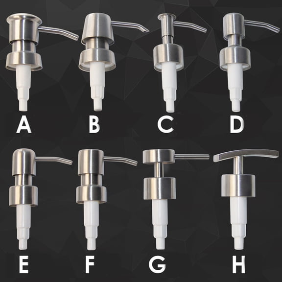 Fufafayo under $5 6Pcs Stainless Steel Soap Pump, Soap Dispenser Pump, 304 Stainless Steel Lotion Dispenser Replacement, Electroplated Pump Head for Bottles