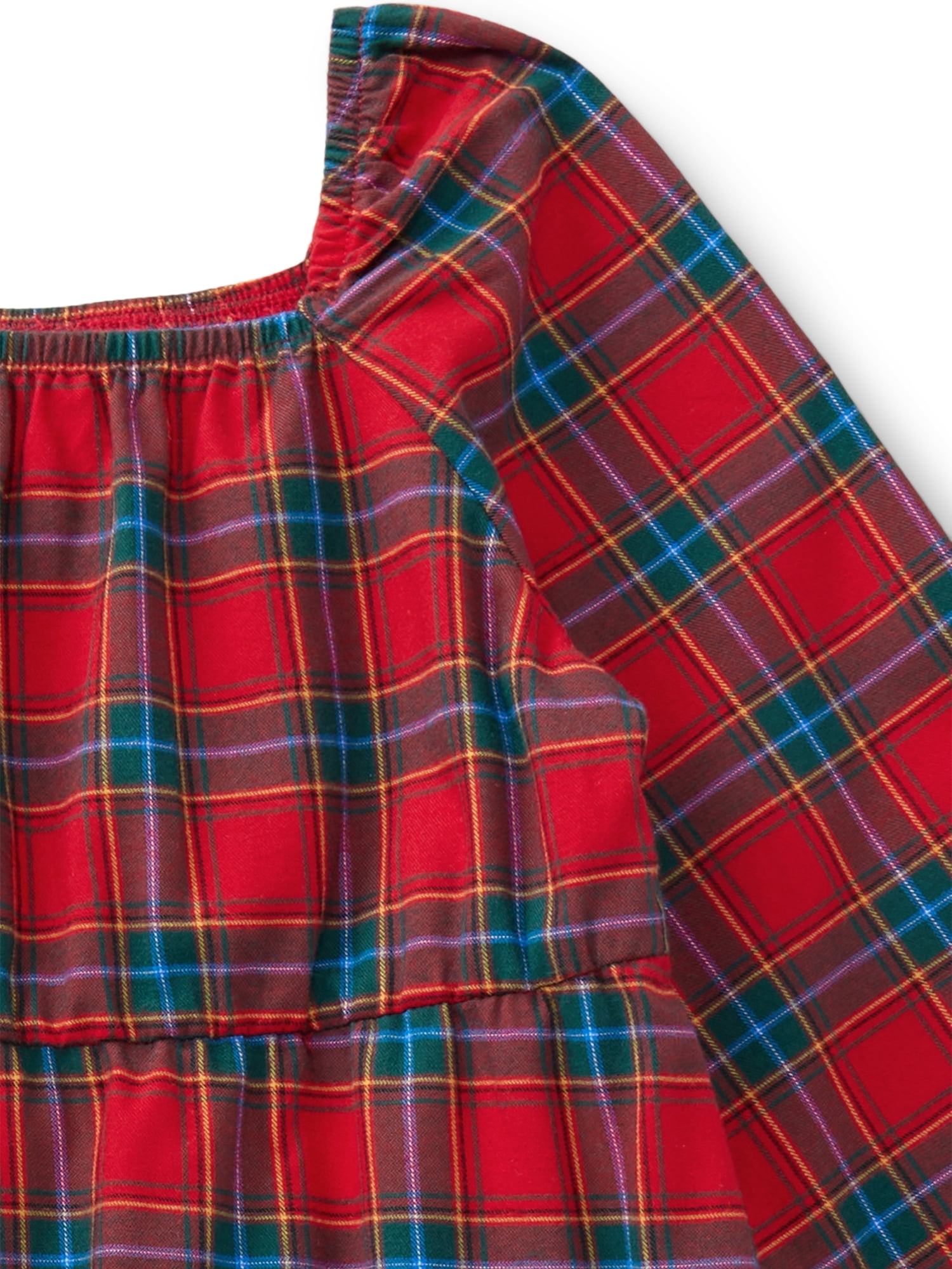 Wonder Nation Toddler Girls' Tiered Cotton Dress, Sizes 12M- 5T