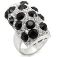 thumbnail image 2 of Luxe Jewelry Designs Women's Ring with Black Jet and Clear Crystals - Size 6 (Pack of 2), 2 of 2