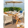 thumbnail image 4 of Outdoor Tablecloth with Umbrella Hole and Zipper, Fall Maple Leaves Rectangle Table Cloth 60x120 Inch Waterproof Tablecloth, Pumpkin Thanksgiving Gnomes Rustic Squirrel Picnic Table Cover for Patio, 4 of 7