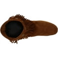 thumbnail image 6 of MINNETONKA Double Fringe Side Zip Boots Dusty Brown, 6 of 7