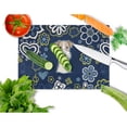 thumbnail image 2 of Caroline's Treasures BB5098LCB Blue Flowers Wire Haired Fox Terrier Glass Cutting Board Large, 12H x 16W, multicolor, 2 of 2