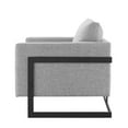 thumbnail image 3 of Accent Chair, Fabric, Metal Steel, Black Grey Gray, Modern Contemporary Urban Design, Living Lounge Room Hotel Lobby Hospitality, 3 of 8