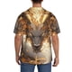 thumbnail image 3 of Fotbe Golden Horned White Dragon Camisa Estampada de Manga Corta para Hombre, Casual de Verano, Estilo Playero, Sin Arrugas-Large, 3 of 5