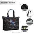 thumbnail image 3 of Multipurpose Travel Tote Bag Featuring Scientific Knowledge Technology Prints Lightweight Weekender Bag with Multiple Pockets, Ideal for Science Classroom Study Sessions, 3 of 5