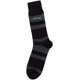 thumbnail image 2 of Calcetines de vestir para hombre Calvin Klein, paquete de 2, negros con rayas, 2 of 6