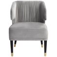 thumbnail image 5 of 55 Downing Street Caroline 24" Wide Gray Velvet Pleat Modern Armchair, 5 of 9