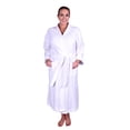 thumbnail image 1 of Puffy Cotton Adult Unisex Kimono Bath Robe Natural Soft Cotton - White, 1 of 6