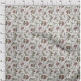 thumbnail image 4 of oneOone Silk Tabby Red Fabric Jacobean Floral Craft Projects Decor Fabric Printed By The Yard 42 Inch Wide, 4 of 4