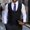 (Casual 126)Black, variant on Winter Vest for Men Casual Sleeveless Jacket Fashion Thin Workwear Waistcoat Solid Color Stand Collar Top