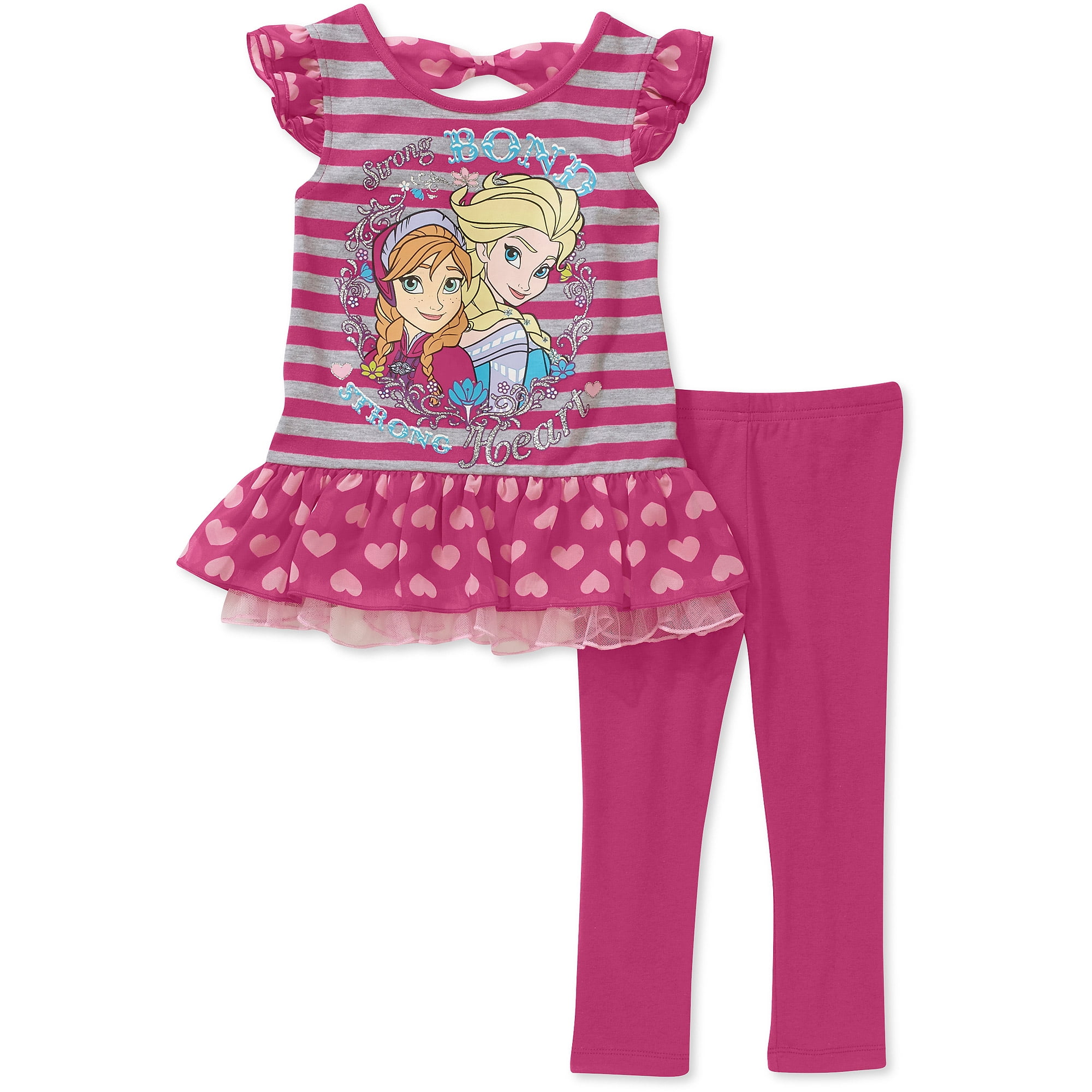 Disney Frozen Little Girls 2 Piece Bike Shorts Set