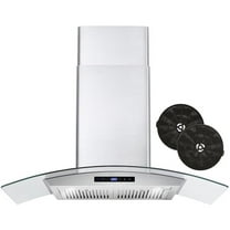 36 in. Vista Collection Ductless Wall Mount Range Hood in Stainless Steel