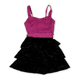 thumbnail image 1 of Aeropostale Vestido de Terciopelo Halter con Cinturón para Mujer, Púrpura, XS Aeropostale escalonado, 1 of 2