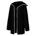 thumbnail image 4 of Winter Coats for Women Winter Coat for Women Trendy Polar Fleece Jacket Long Sleeve Cardigan Plus Size Pocket Outfits Open Front Overcoat Abrigos de Mujer Elegantes para Invierno, 4 of 7