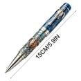 thumbnail image 3 of Linnome Beautiful Ocean Themed Rollerball Pen Vintage 2D Printed Design - Elegant Marine Pattern Writing Pen 2ml Refill - Collectible Sea Life Ballpoint Pen for Office Business Gift, 3 of 7