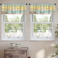 thumbnail image 2 of LALILO Kitchen Curtain Valance Seascape Sunset Landscape Beach Rod Pocket Window Curtain 52"x 18" Set of 2, 2 of 7