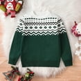thumbnail image 2 of Atogsazn Children's Boys Girls Christmas Knitted Sweater Kids Fleece Crewneck Long Sleeve Pullover Coat Winter Clothes Outerwear Green 8-9 Years, 2 of 6