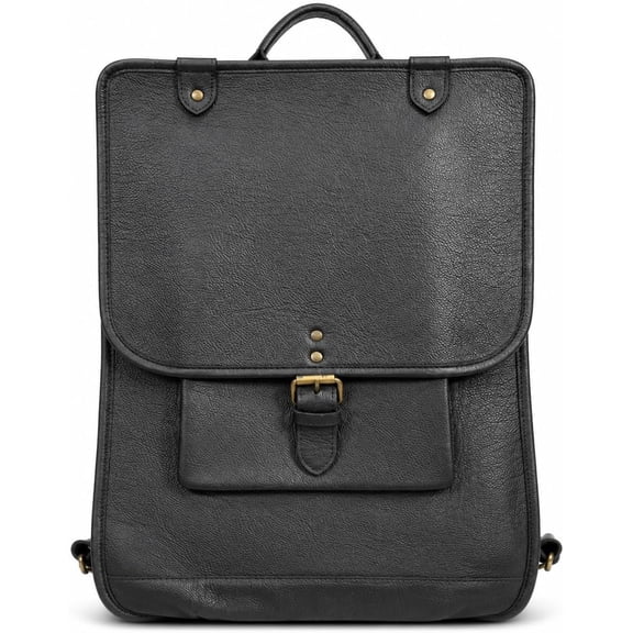 Classic Vintage Backpack for Women & Men, Laptop Backpack with Front Pocket, Adjustable Straps, Travel (Black)