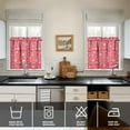 thumbnail image 4 of Kitchen Curtains 24 Inch Short - 3 Panel Set, Nautical Anchor Lighthouse Coastal Design, Rod Pocket Window Curtain for Beach House, Marine Ocean Wave Pattern, Easy Wash, 4 of 6