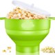 thumbnail image 5 of Naiovety Cubo de palomitas de maíz con tapa de mango Tazón de silicona Taza resistente al microondas plegable Herramientas y accesorios para hornear Verde Naiovety HA002621-02, 5 of 6