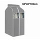 thumbnail image 3 of Hanging Garment Bag Garment Bag Organizer Storage with Clear Pvc Windows Garment Rack Cover DustproofGray 60*48*100, 3 of 4
