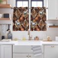 thumbnail image 2 of Vintage Gray Brown Horses Kitchen Curtains Window Panels, Farmhouse Plaid Country Animals Insulated Window Treatment Curtain, Grommet Curtains for Bedroom/Living Room/Bathroom, 2 Piece 52"Wx45"L, 2 of 8
