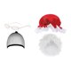 thumbnail image 1 of Peluca de Santa Claus, accesorios de disfraz, decoraciones, disfraz de peluca de Santa para el escenario Juego de 4 piezas, 1 of 9