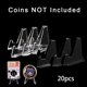 thumbnail image 4 of 20Pcs Plastic Coin Display Stand Clear Round Square Case Capsules Holder Easel, 4 of 6