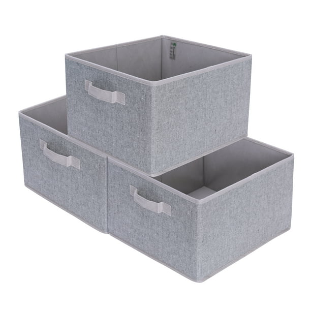 Storage Boxes for Shelves, Closet Storage Bin, Rectangle, Gray, Large