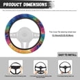 thumbnail image 6 of Uorisanigo Tie Dye Car Steering Wheel Protector for Women Fashion Steering Wheel Cover with Elastic Edge Breathable Car Steering Wheel Cover for Most Vehicle Soft Car Accessories Gift for Holiday, 6 of 8