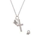 thumbnail image 2 of Delight Jewelry Silvertone Class of 2025 Heart I Have Plans for You Engraved Cross Zoey Necklace, 28", 2 of 4