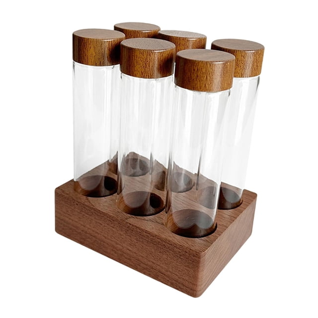 Tubo de almacenamiento de café en grano BLESIY Soporte de exhibición de madera 22g