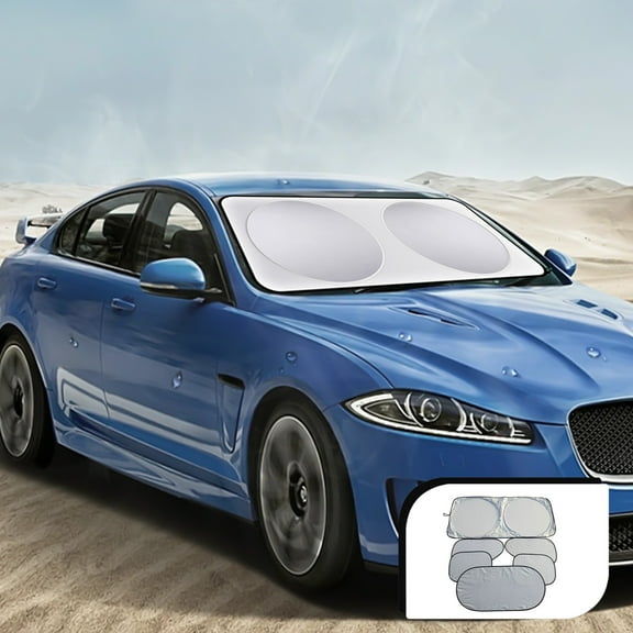 Gallickan Car Window Shade, 6 Pack Set Auto Sun Shades for Side Window Front and Rear Windshield for Car, SUV, Van, Truck, Block Sun & UV Rays, Keep car Cool, Gray