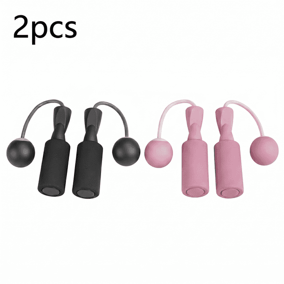 ROSEXIXI Jump Rope 2 Pcs 1.26in Solid Ball Weighted Jumping Rope  PVC Cordless Skipping