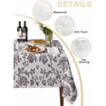 thumbnail image 3 of Spring Flowers Tablecloth Rectangle Table Cloth 60x84, Waterproof Tablecloth Outdoor Table Cloth, Farmhouse Purple Pastoral Floral Leaf Washable Table Cover for Kitchen Dinning Party, 3 of 8