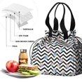 thumbnail image 4 of Pioneer Flower Floral Print Pattern Drawstring Lunch Bag Women - Drawstring Lunch Bag Insulated for Work Office - Stain-Resistant Large Lunchbags for Women with Multi-Pockets, 4 of 6