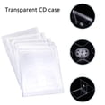 thumbnail image 4 of HLONK 5pcs Dual CD Jewel Case with Assembled Clear Tray Standard Empty Clear Replacement DVD Case Portable CD Package Case (Transparent), 4 of 6