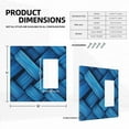 thumbnail image 3 of Blue Fabric Mix Light Switch Cover Decorative Switch Plates and Outlet Covers Wall Plate for Electrical Kitchen Home Office Art Decor Mid-size, 3 of 4