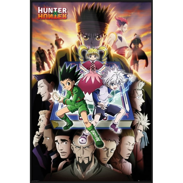 Hunter X Hunter Framed Manga Tv Show Poster Book Key Art Cast 24 X 36 Black Plastic Frame Walmart Com Walmart Com