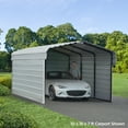 thumbnail image 3 of Arrow 10 x 29 x 7 ft Eggshell Steel Carport With 3 Wall Kit, 3 of 17