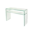 thumbnail image 4 of Collection Heavenly Console en verre avec étagère en clair, Console en verre transparent avec étagère, Console cascade avec étagère, Console avec étagère, 4 of 9