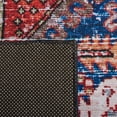 thumbnail image 6 of SAFAVIEH Tucson Bronagh Traditional Machine Washable Area Rug, 6' x 6' Square, Navy/Rust, 6 of 8