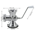 thumbnail image 2 of Suction Cup Type Manual Meat Grinder, Silver Meat Mincing Machine Aluminum Alloy Sausage Filling Machine for Home Kitchen, 2 of 5