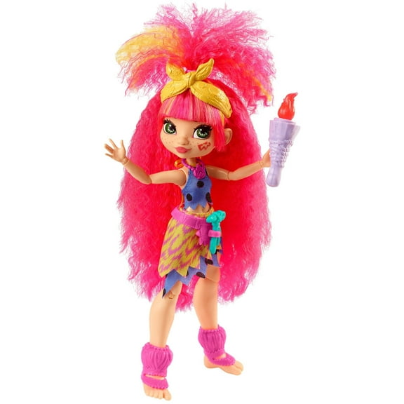 Cave Club Emberly Doll (8 - 10-Inch) Prehistoric Fashion Doll with Dinosaur Pet