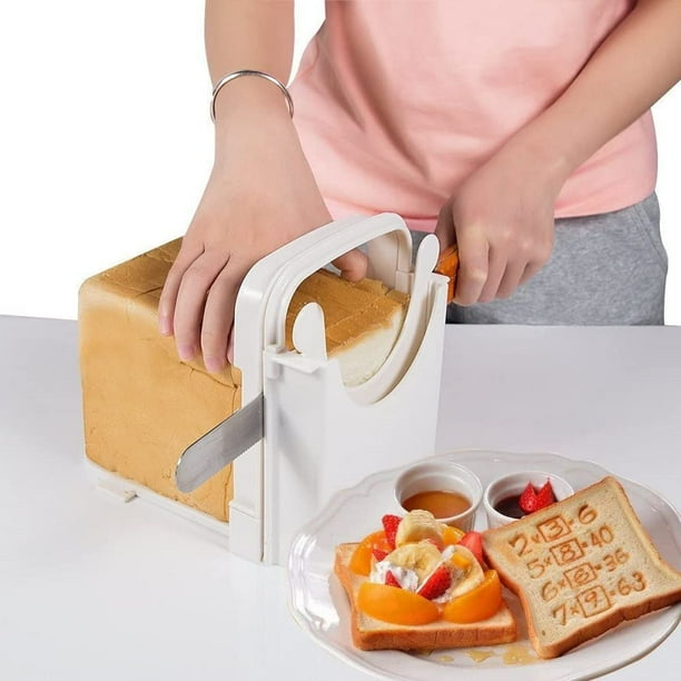 Rebanadora de pan para pan casero Ajustable 5 Grosor Tamaño Máquina cortadora de pan plegable Máquina rebanadora de sándwiches