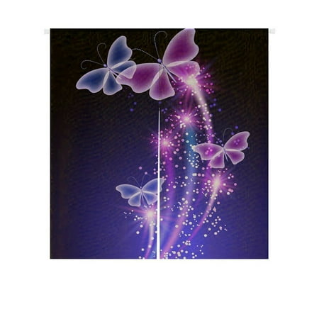 Gckg Pink Purple Butterfly Shining Light Under Blue Sky Doorway