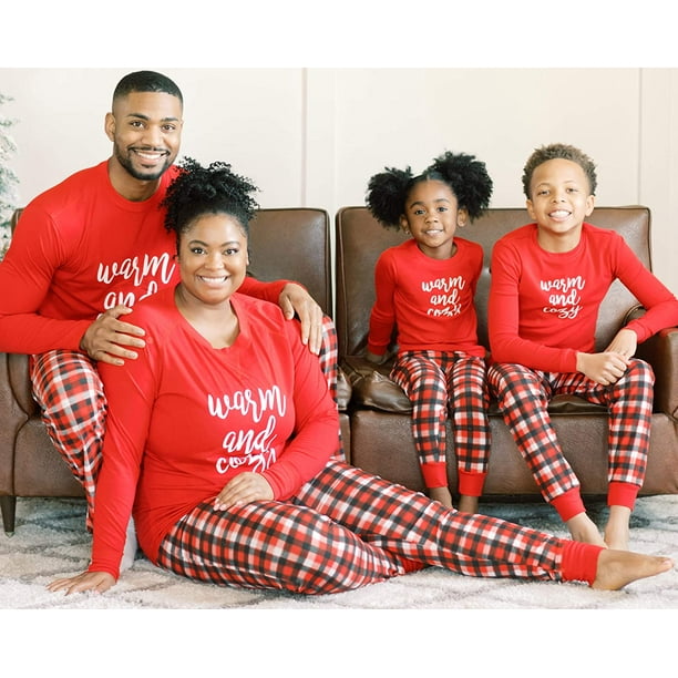 Christmas Family Matching Mix and Match Red Holiday Pajama PJ Sets Walmart