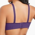 thumbnail image 3 of UoCefik T-Shirt Bras for Women No Underwire Breathable Seamless Wireless Bra Full Coverage V Neck Support Bralette Comfortable Push Up Everyday Bras(Purple,48), 3 of 4