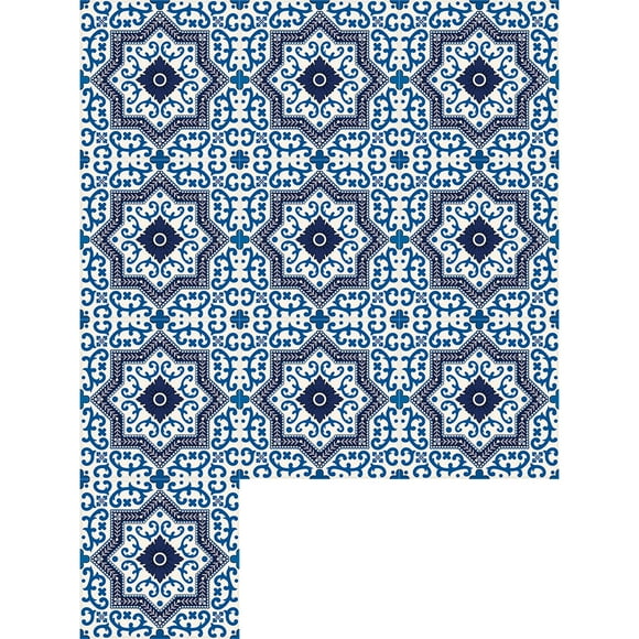 Clearance Guopo Wall Sticker 10pcs Talavera Tiles Tile Sticker, Self-Adhesive Diy Waterproof Glass Tile Wall Sticker For Home Decor Kitchen Decor